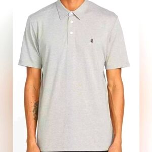 VOLCOM - BANGER SHORT SLEEVE POLO SHIRT - HEATHER GREY